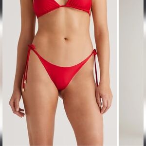 Quince Italian String Bikini Bottom Cheeky XS NWT